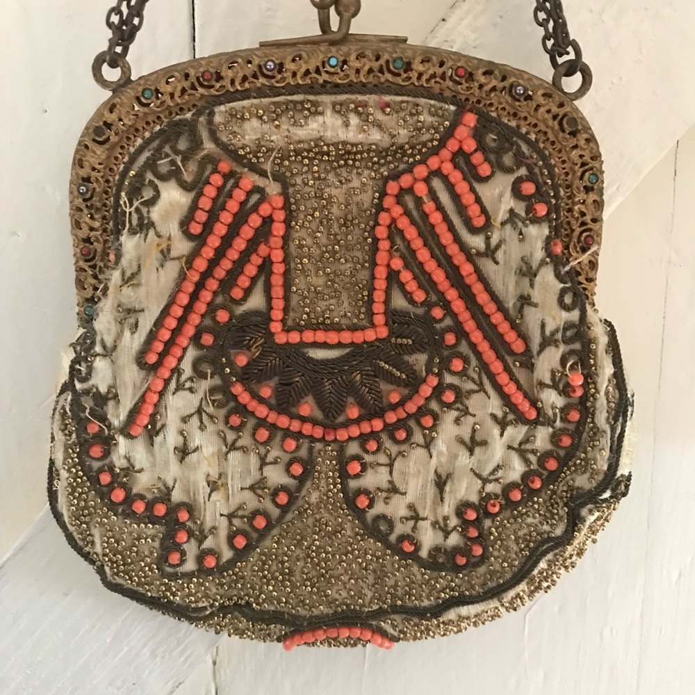 Vintage Beaded Purse - Exquisite Detail & Hand Stitched